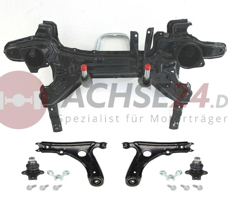 VW Golf III 3 Motorträger Achsträger Vorderachse Pulverbeschichtet + Querlenker Traggelenk Links & Rechts
