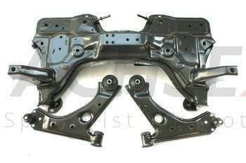 NEUTEIL für Opel Corsa D mit 2x Querlenker L+R Motorträger Achsträger Fahrschemel vorne