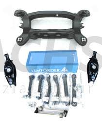 NEUTEIL für Mercedes Benz SLK R171 W171 Hinterachse Achsträger Pulverbeschichtet + Buchsen + Querlenker Lemförder + Federlenker