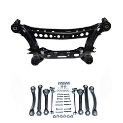 NEUTEILE für MERCEDES BENZ E-Klasse W210 S210 Hinterachse Achsträger Pulverbeschichtet + Buchsen + Querlenker Kraft Reinhoch