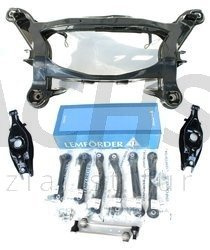 MERCEDES BENZ C-Klasse W202 S202 CLK W208 Hinterachse Achsträger Pulverbeschichtet + Buchsen + Federlenker + Querlenker Lemförder