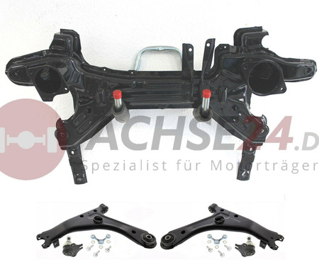 VW Golf III 3 Motorträger Achsträger Vorderachse Pulverbeschichtet + Querlenker Plusachse