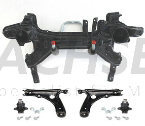 VW Golf III 3 Motorträger Achsträger Vorderachse Pulverbeschichtet + Querlenker Traggelenk Links & Rechts