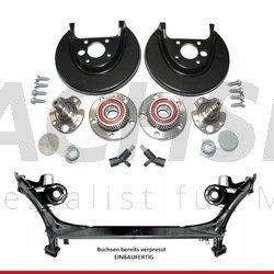 NEUTEILE für VW Golf 4 Bora 1J New Beetle | Audi A3 | Seat Toledo Leon | Skoda Octavia Hinterachse Achsträger Hinten + Radnabe Radlager Links + Rechts