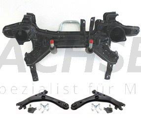 VW Golf III 3 Motorträger Achsträger Vorderachse Pulverbeschichtet + Querlenker Plusachse