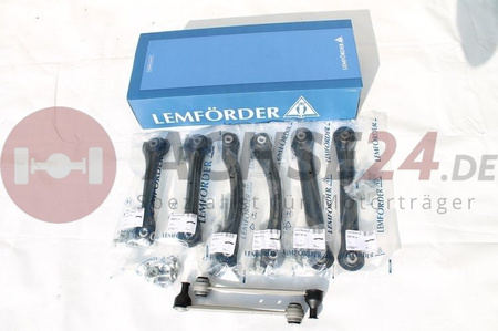 MERCEDES BENZ C-Klasse W202 S202 CLK W208 Hinterachse Achsträger Pulverbeschichtet + Buchsen + Federlenker + Querlenker Lemförder