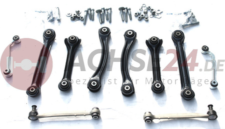 MERCEDES BENZ C-Klasse W203 S203 CLK C209 Hinterachse Achsträger Pulverbeschichtet inkl. Buchsen + Querlenker Satz Lemförder