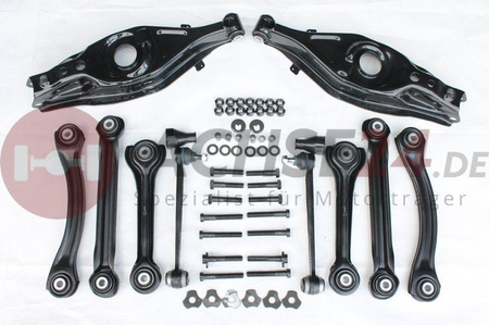 MERCEDES BENZ E-Klasse W124 C124 A124 S124 Hinterachse Achsträger Pulverbeschichtet + Buchsen Lemförder + Federlenker + Querlenker