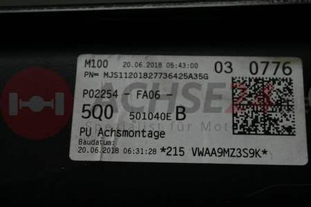 NEUTEIL für VW Golf VII 7 Hinterachse Achsträger Hinten Achskörper