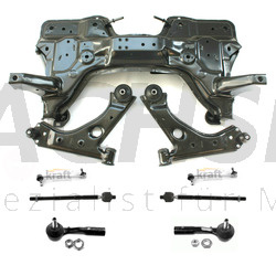 NEUTEIL für Opel Corsa D Motorträger Achsträger Fahrschemel vorne + Querlenker Set