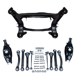 NEUTEIL für MERCEDES BENZ C-Klasse W202 S202 Hinterachse Achsträger Pulverbeschichtet + Buchsen + Federlenker + Querlenker Kraft/Reinhoch