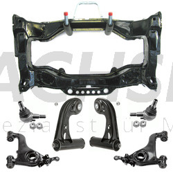 MERCEDES BENZ E-Klasse W210 S210 Motorträger Achsträger Pulverbeschichtet + Querlenker