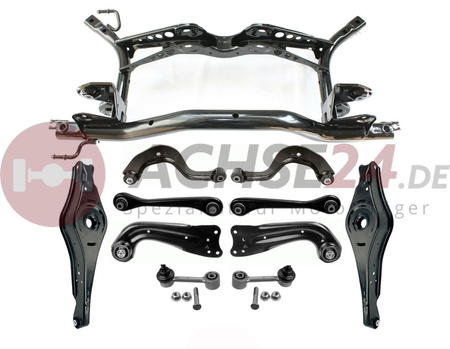 VW Touran 1T1 1T2 1T3 Hinterachse Achsträger Achse hinten Achskörper + Federlenker org + Querlenker NEU
